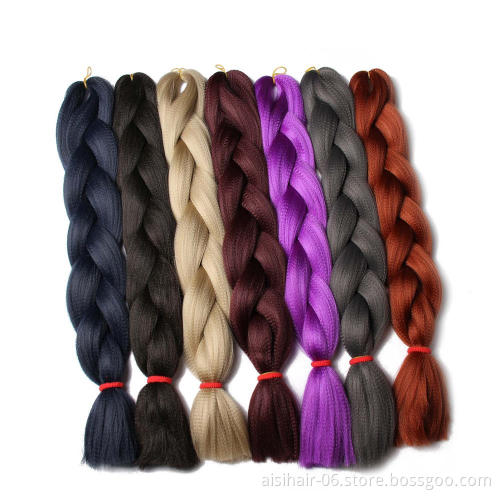 Aisi Hair Hot Selling Cheap Braid Hair Yaki Straight Jumbo Braid Hair Extension For Black Women